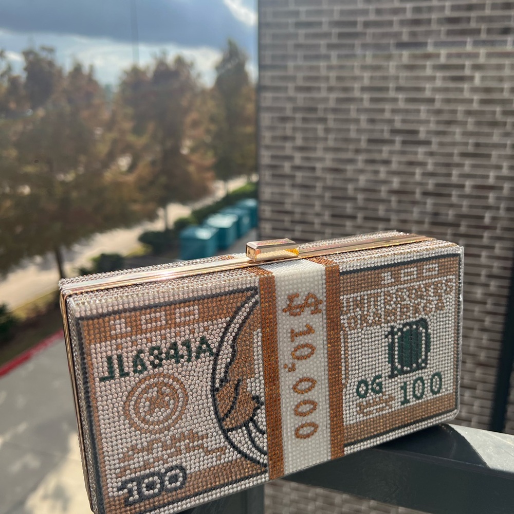 Money Stack Clutch Bag